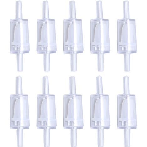 10 pieces 4mm PP check valve for aquarium air pump, 1-way water shut-off valve for aquarium, white (1/5)
