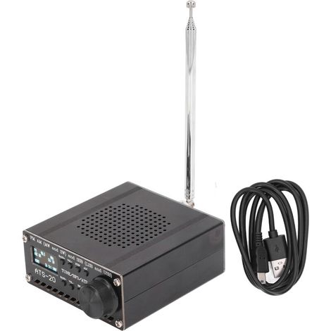 Ricevitore radio scanner portatile USB a banda completa AM LW MW SW SSB LSB con antenna ATS-20 + Si4735