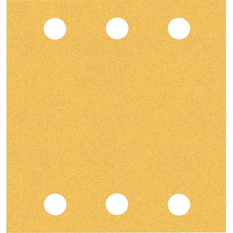 BOSCH rechteckige Schleifblätter für Holzfarbe Expert C470 – 115 x 140 mm – 6 Löcher – Karton mit 10 Stück – Mehrkorn – 2608901113 (1/5)