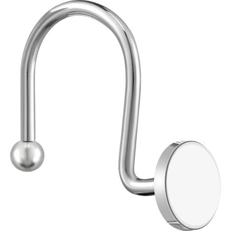 12er-Pack Duschvorhanghaken – Silber – Metall – Edelstahl – S-förmig – Leichtgängig (1/5)