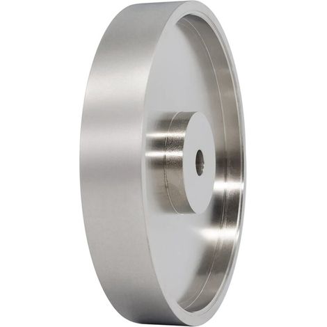 CBN diamond grinding wheel, 6" diameter x 1" wide with a 1/2" mandrel, for sharpening high-speed steel, 1000 grit