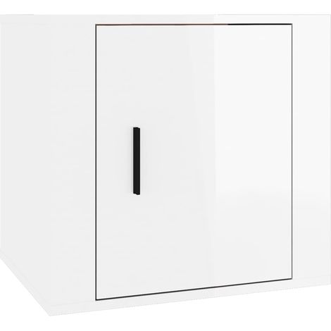 Maison Exclusive - Nachttisch Hochglanz-Weiß 50x39x47 cm