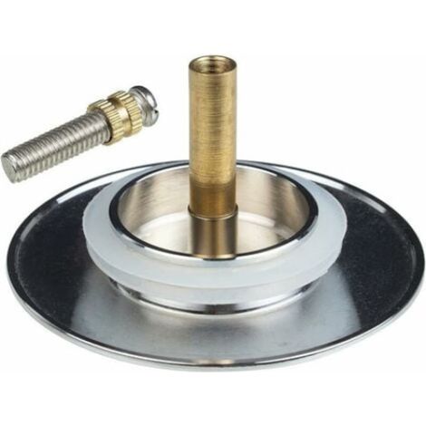 Bouchon de baignoire en laiton, diamètre 70 mm, argenté, bonde universelle pour baignoire, système de fermeture pratique et durable pour salle de bain (1/4)