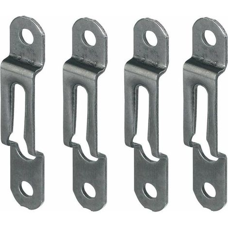 4x ferrure d'assemblage acier bronze épaisseur bois 16mm x largeur 12mm attache fixation support tableau cadre meuble lit équerre plinthe