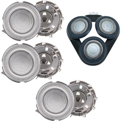 Lot de 3 têtes de rasoir de rechange pour Phi-lips Series 1000, 2000, 3000, 5000 en acier inoxydable, tête de coupe compatible avec rasoir électrique séries AT8XX/AT7XX/PT8XX/PT7XX (1/5)