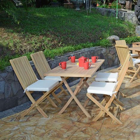 Salon de jardin en teck massif Masaï, 4 places (1/4)