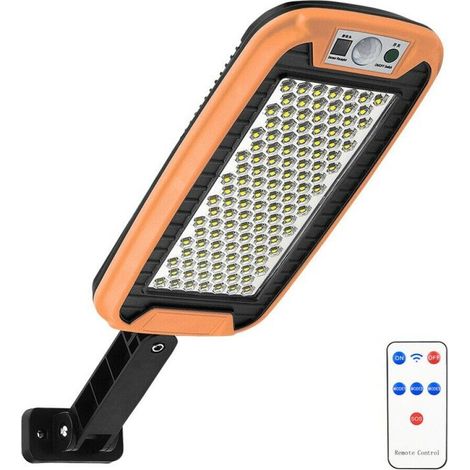 Faro lampione stradale pannello solare con sensore telecomando 124 LED 8019D