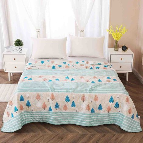 Couette - 150 x 200 cm - Coton 100 % - Bordure Surfilée - Pour Sieste Été ou Usage Quotidien - 1 Pièce (1/4)