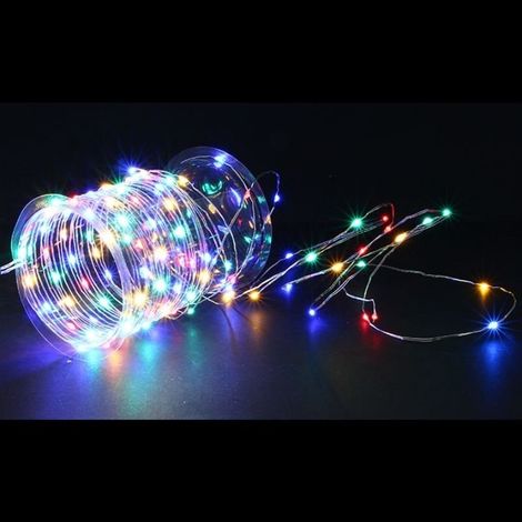 Guirlande solaire 20M 200 Nano LED IP44, 8 modes - MultiCouleur - SILUMEN