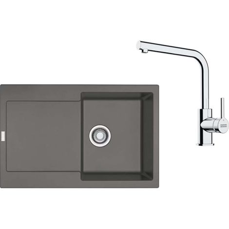 Franke Set - Set da cucina G259ŠK, lavello in fragranite MRG 611 e miscelatore FS 3230.031, pietra grigia/cromo 114.0700.722