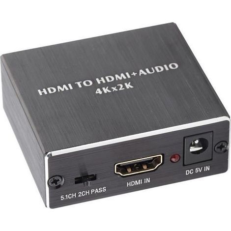 Estrattore audio HDMI, convertitore 4K x 2K, splitter audio HDMI, convertitore da HDMI a HDMI + SPDIF + adattatore (1/4)