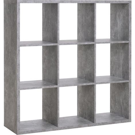 Libreria cubo 9 scomparti colore cemento 107x33xh.107 cm EFFEZ (1/2)