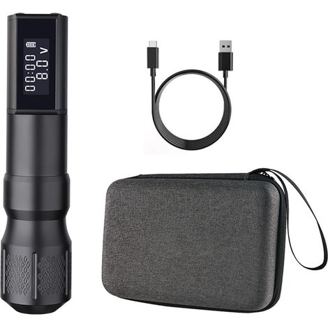 Tatouage Rotatif Sans Fil 1800mAh, 9V 11000RPM, Course 3.5mm, Écran LCD, Machine Rechargeable à Cartouches (1/5)