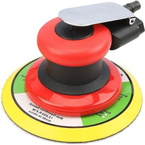 Jeffergarden Ponceuse pneumatique de 6 pouces, polisseuse, meuleuse orbitale pneumatique à paume, rectifieuse, outil