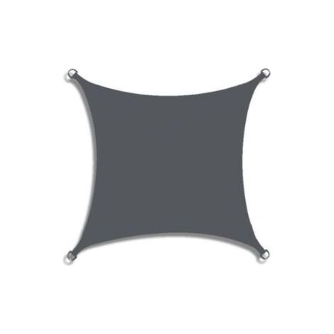 QORVA-Voile d'ombrage carrée (2 x 2 m), tissu polyester oxford, protection solaire et respirante, idéale pour terrasse et jardin (1/4)