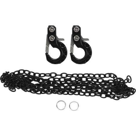 2 Pièces Crochet Remorque RC Alliage Aluminium Résistant à la Corrosion pour Modèles Voitures 1/10 SCX10 Noir (1/5)