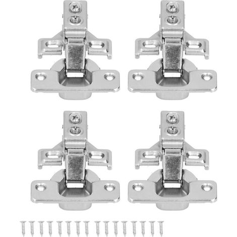 Charnières de porte 4Set avec vis 105 degrés charnière d'amortissement hydraulique américaine pour armoire placard placard (1/5)
