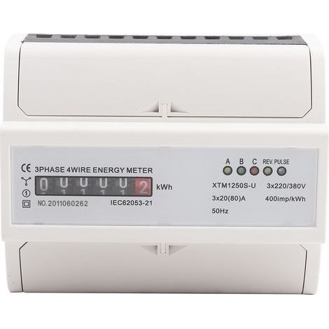Contatore kWh per guida DIN, piccolo circuito di controllo energetico per dispositivi elettronici (1/5)