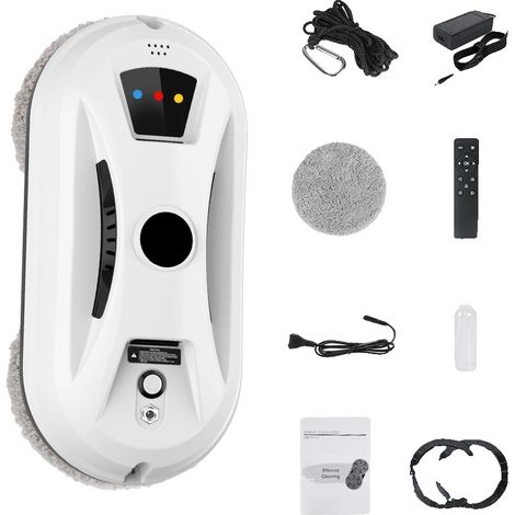 Robot de Nettoyage de Fenêtres, Pulvérisation d'Eau Automatique, Aspiration Puissante, ne pas vaporiser d'eau (1/2)