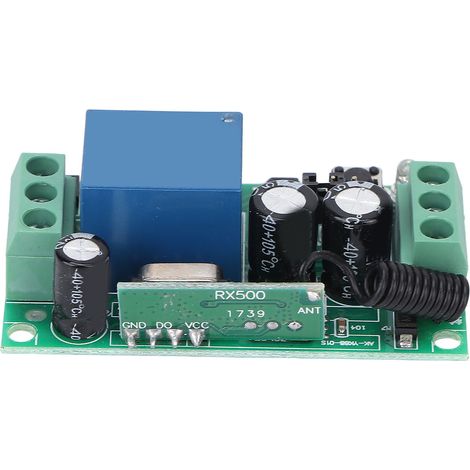 Mini-Funkrelais 24 V DC, 1 Kanal, 10 A, universeller Lerncodeempfänger für Beleuchtung (1/5)