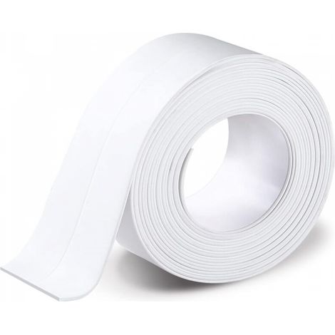 Bande d'étanchéité pour salle de bain, cuisine, douche, accessoires blanc,taille : 3,2 m x 3,8 cm (1/5)