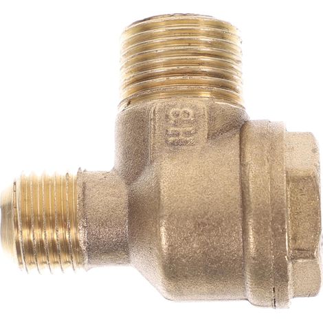 Clapet Compresseur Alimentation en Compresseur D'air Installation Rapide Anti Retour en Laiton 2-ports, Valve de Remplacement pour Accessoires Pneumatiques