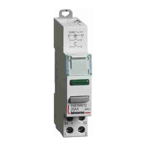 BTIFN51NAV12 Interruttore con Led verde - 1NO - 20A - 12-48V - 1 modulo DIN