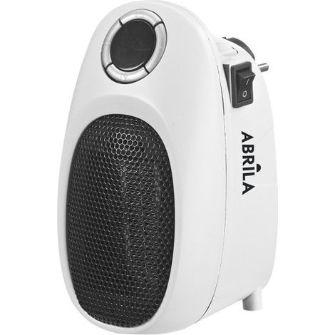 Mini termoventilatore in ceramica bianco Malaysia, display timer temperatura regolabile da 500 W (16x12x9 cm)
