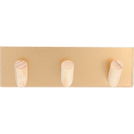 Lot de 2 crochets muraux porte-manteaux sans perçage, support pour clés et vêtements pour chambre salon (Or T322) (1/5)