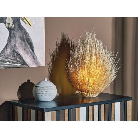 Lampe en rotin 50 cm. 32D x 50 cm (1/3)