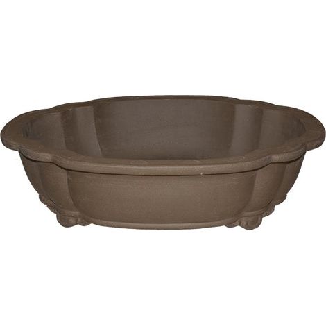 Vaso per bonsai ovale (forma mokko) in gres 72x56x17 cm - WY15b
