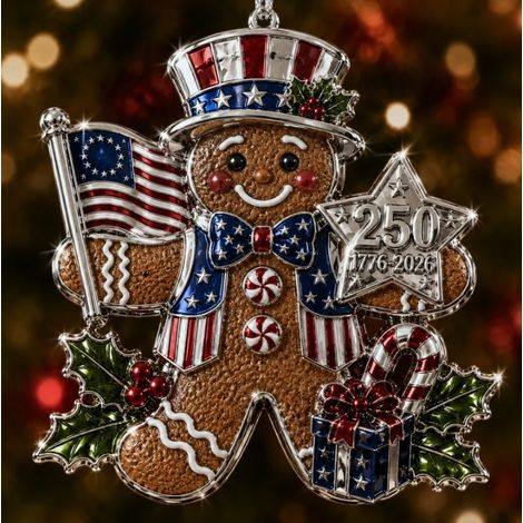 USA 250th Anniversary Christmas Ornament - (This likely refers to a decoration or ornament for the 250th anniversary of the United States.)