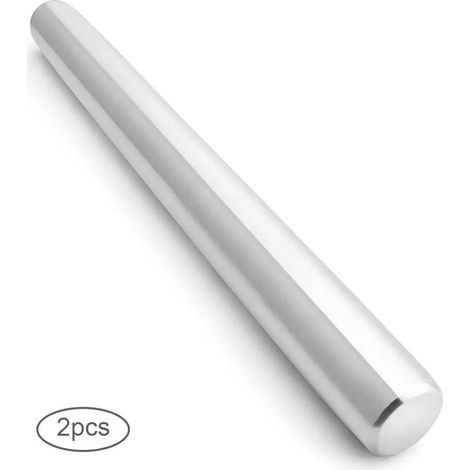 Rouleau à pâtisserie en acier inoxydable – laminoir à pâte – rouleau à pâte antirouille – pour pizzas, gâteaux, pâtes et fondant (1/5)