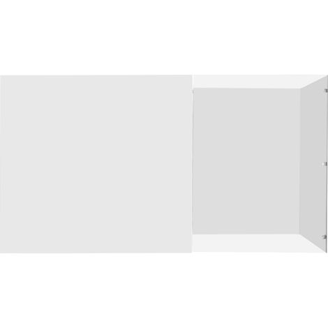 Tables de chevet, en blanc brillant. Tables d’appoint, tables de chevet avec surface vitrée et effet LED. (1/5)