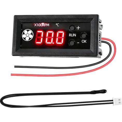 Regolatore di velocità e temperatura per ventole PC a 4 pin PWM da 12 V CC con display digitale - Controllo della temperatura per ventole PC a 4 fili