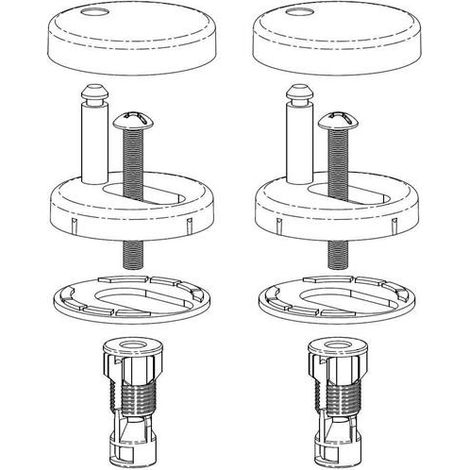 Fissaggio standard per sedile WC