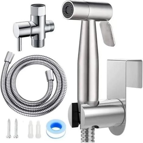 Pommeau De Bidet - Support Sans Perçage - Pulvérisateur Autonettoyant - Pour Hygiène Féminine - 1 Pièce (1/5)