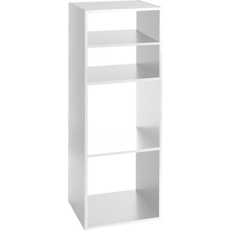 Atmosphera – Étagère 2 cases et 2 étagères – Dimensions L. 34,5 x P. 32 x H. 100,5 cm – Panneau de particules – Pour rangement modulable