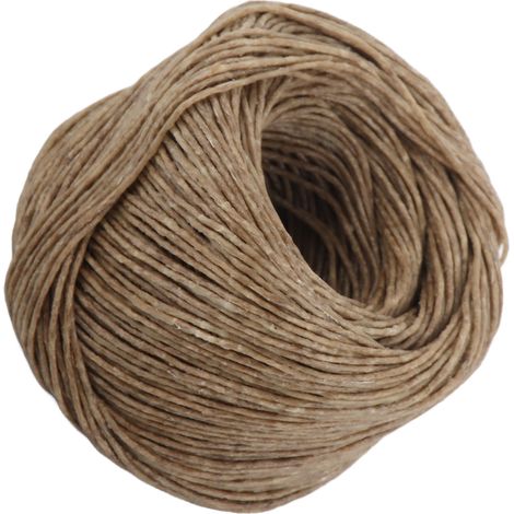 Mèche pour bougie DIY de 200 pieds en fibre naturelle de chanvre et beeswax, sans fumée ni odeur, couleur foncée. (1/5)