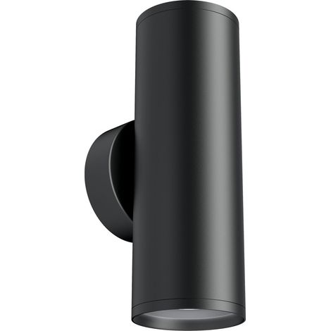 Applique Da Parete Moderno Focus S Alluminio Nero 2 Luci Gu10 10W (1/4)