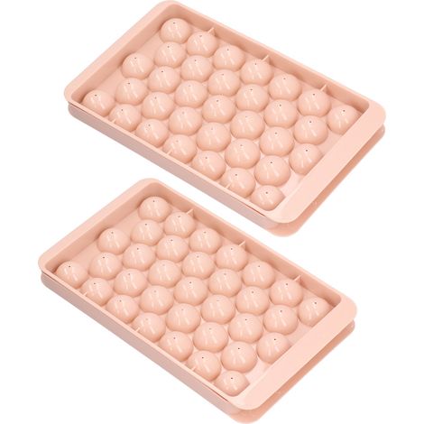 2 Pièces Moule à Glaçons 33 Cases DIY Boule de Glace Accessoire Bar avec Couvercle (1/5)