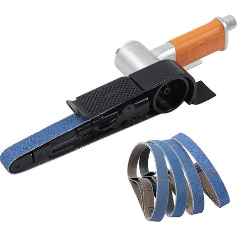 20 x 520mm Belt Air Sander with 12 Bands (40, 60, 80, 120), for Deburring, Sanding and Finishing (3/4 inch x 20-1/2 inch Sander) (1/4)
