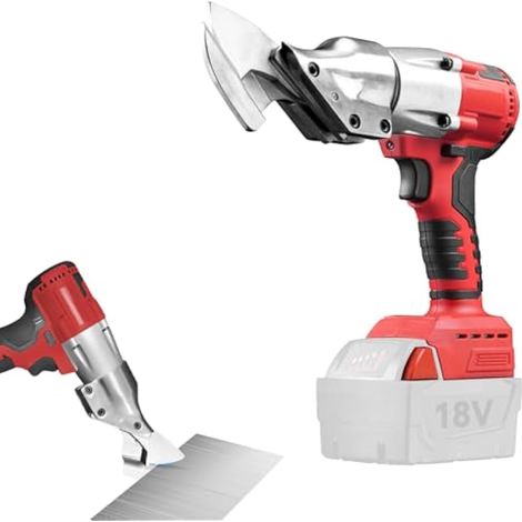 Ciseaux électriques sans fil pour batterie Milwaukee 18 V, 300 N.m, cisaille électrique en métal sans balais avec tête rotative à 360°, épaisseur de cisaillement max. 2 mm pour feuilles de moquette et (1/5)
