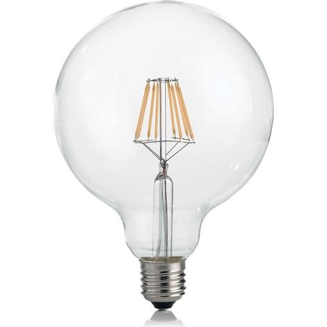 10 Lampadine Led Globo D125 E27 8 Watt 3000 K 860 Lm Cri 80 Trasparente