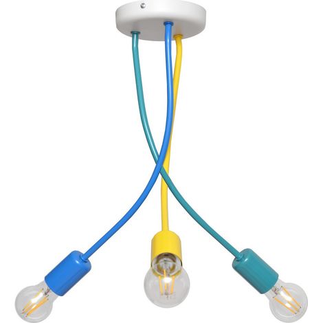 Helam HARVARD Plafonnier Semi-Encastré Multi Bras Multicolore 36cm