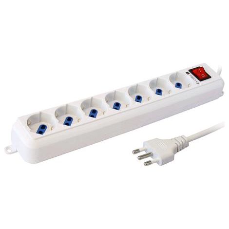 Techly Multipresa 7 Posti Italiana Bipasso / Schuko Cavo 5m (1/9)