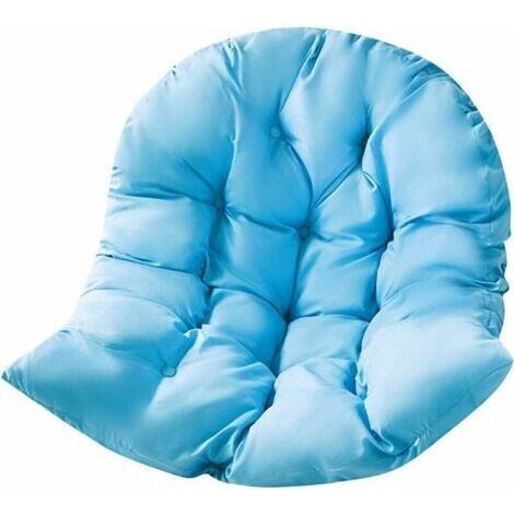 Coussin de chaise, coussin de fauteuil en rotin, coussin de chaise de relaxation pour balançoire à panier suspendu, coussin de siège en osier pour intérieur extérieur, 80 x 120 cm, ble (1/5)