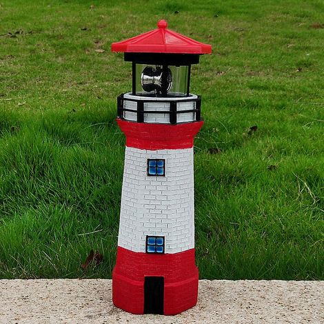 Phare solaire LED d'extérieur avec détecteur de mouvement rotatif, rouge. (1/5)
