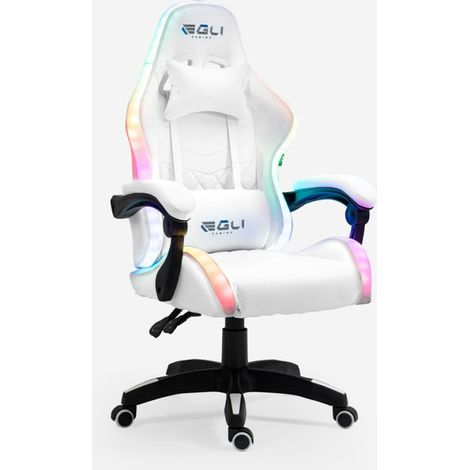 Poltrona gaming per bambini luci LED RGB sedia ergonomica Pixy Junior