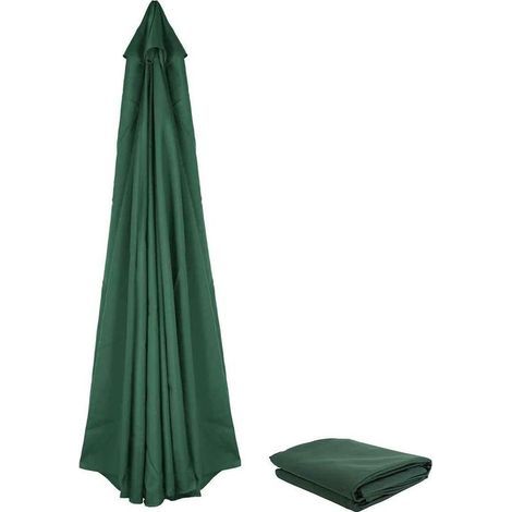 QAZQA Ersatz-Sonnenschirmdach, Garten-Ersatzdach, Polyester-Ersatzdach, Sonnenschirmdach, Ersatzstoff für Sonnenschirm (Größe: 2 m, Grün) (1/5)